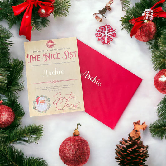 Red envelope for letters & certificates