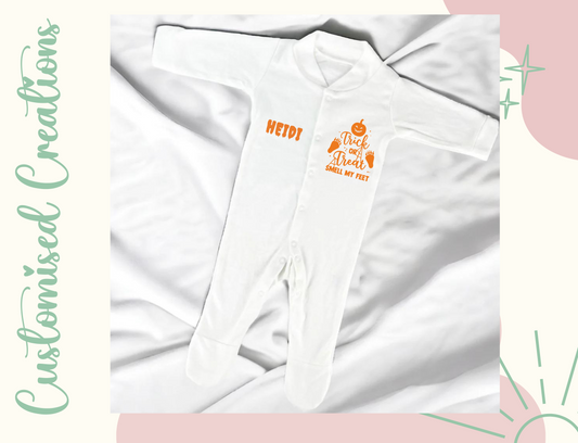 Halloween babygrow -  smell my feet 2
