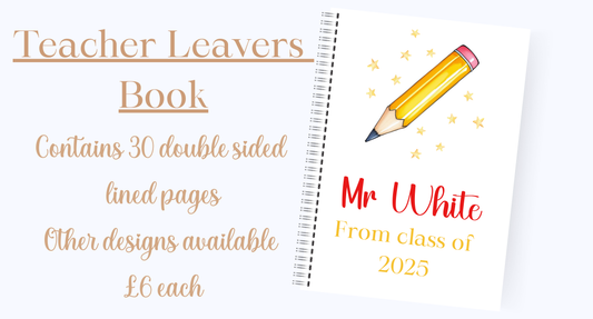 Teacher leavers book - design 1