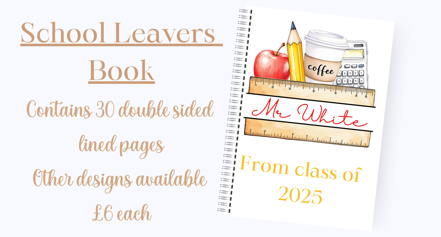 Teacher leavers book - design 2