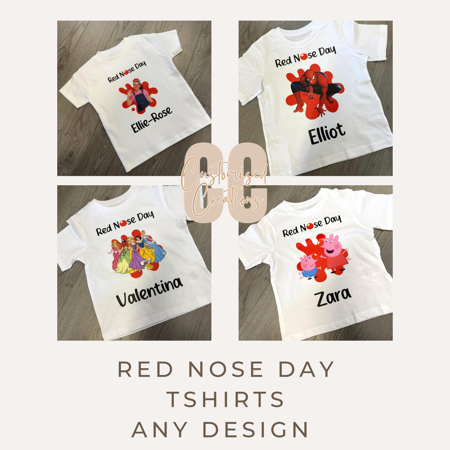 Red Nose Day Children’s T-Shirts – Custom Design Available