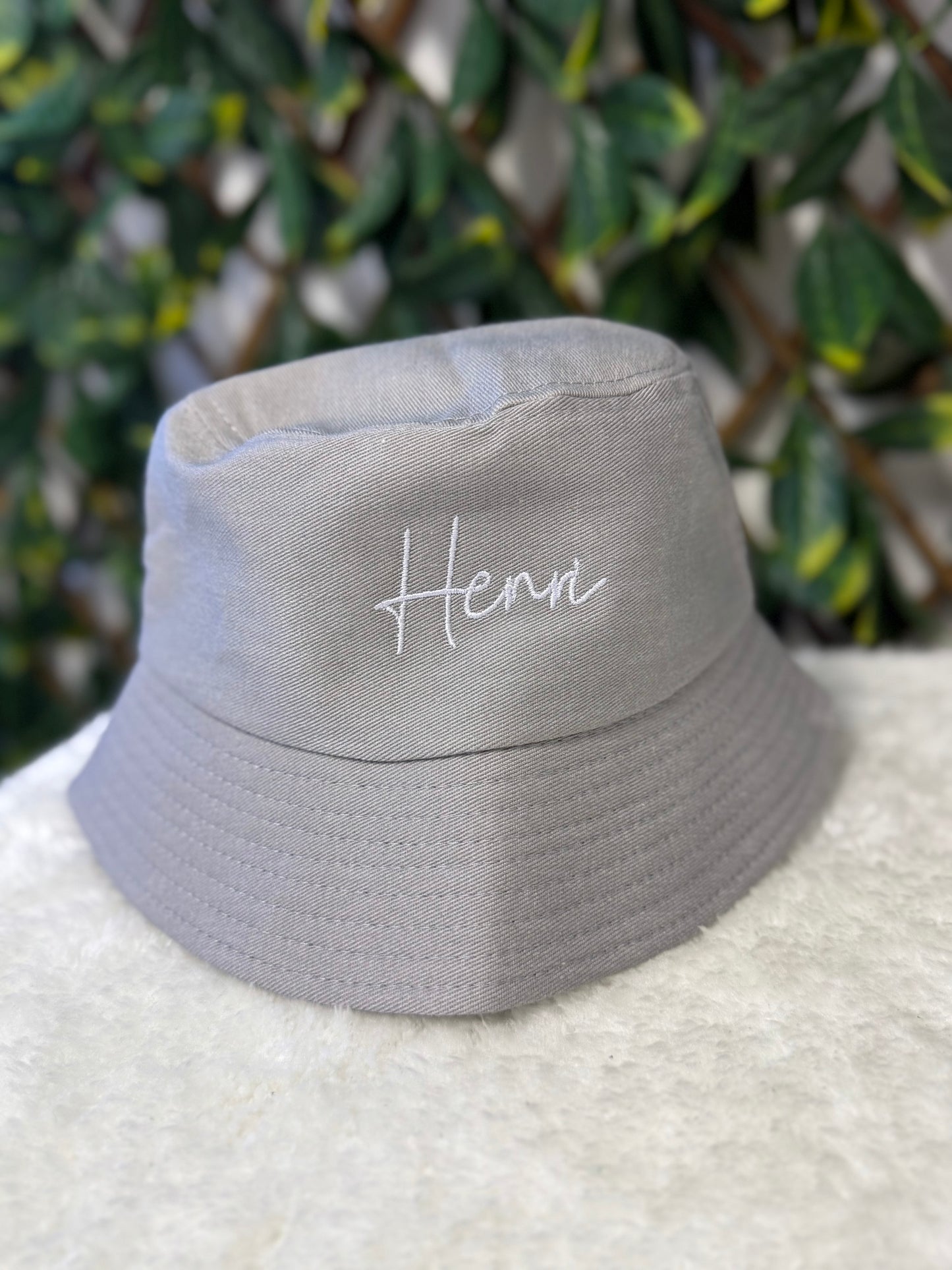 Children’s embroidered bucket hat - all colours