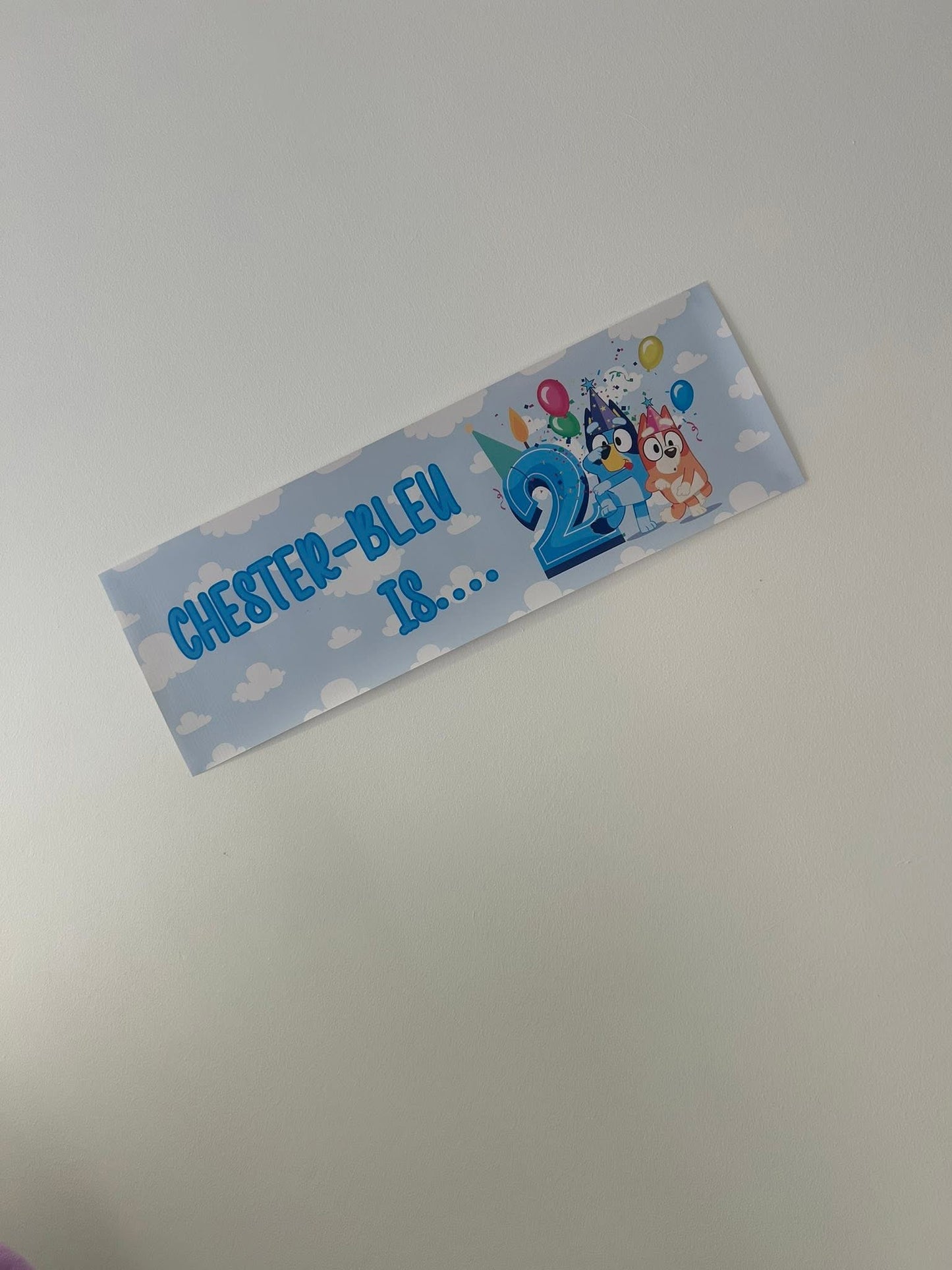 Birthday PVC UV banner 28cm x 90cm - any design