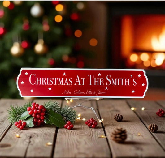 Christmas at the... sign