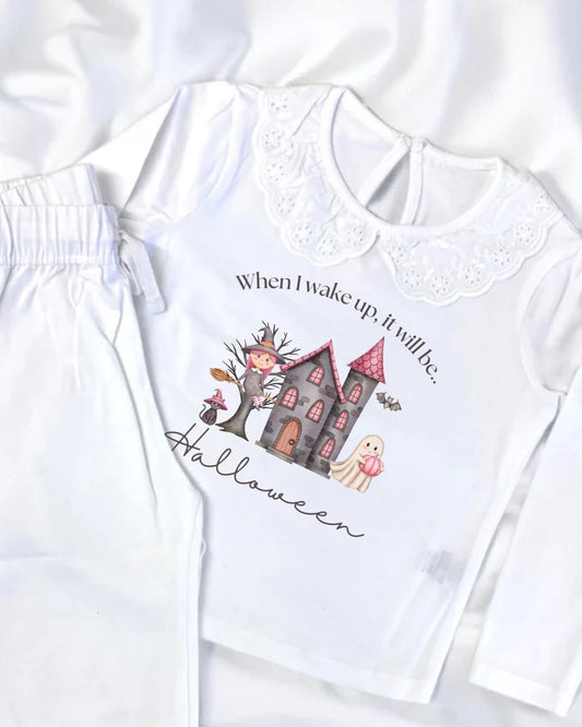 When I wake up it will be Halloween frill pyjamas