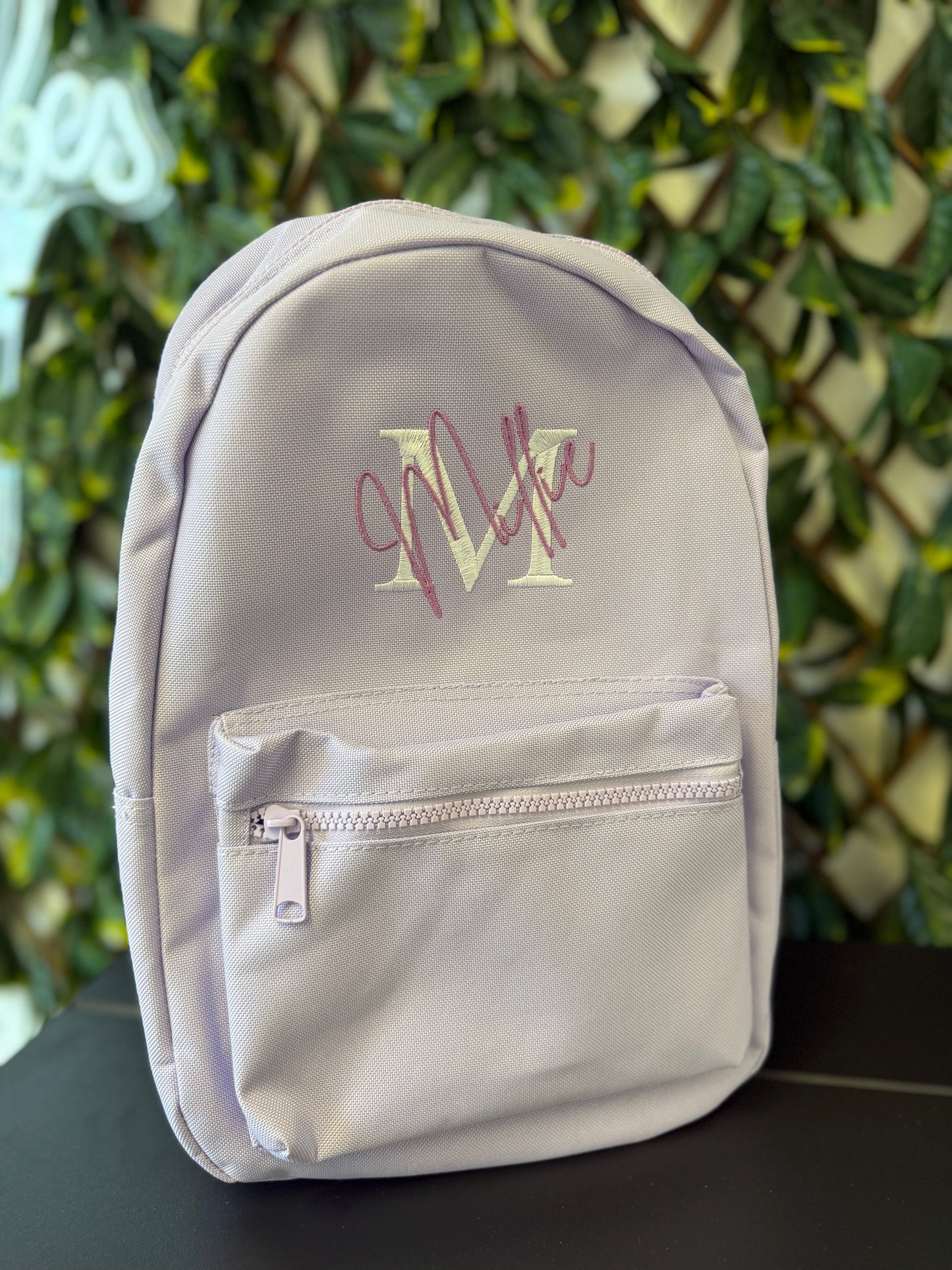 EmbroideredInitial/name embroidered backpack - all colours