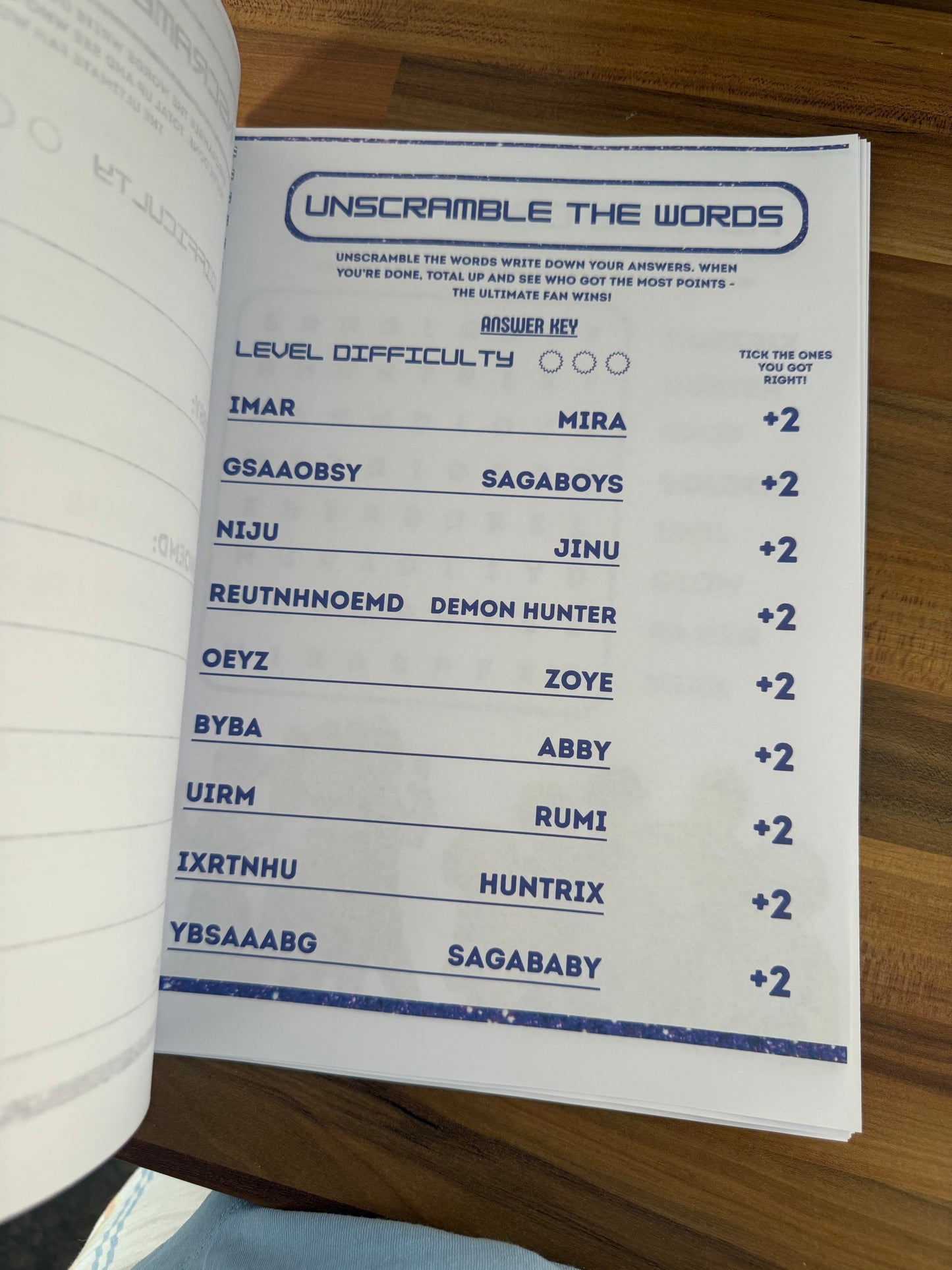 K pop demon hunters activity book