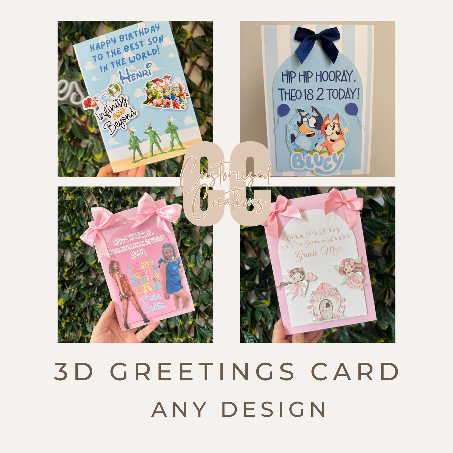 3D birthday card - any design