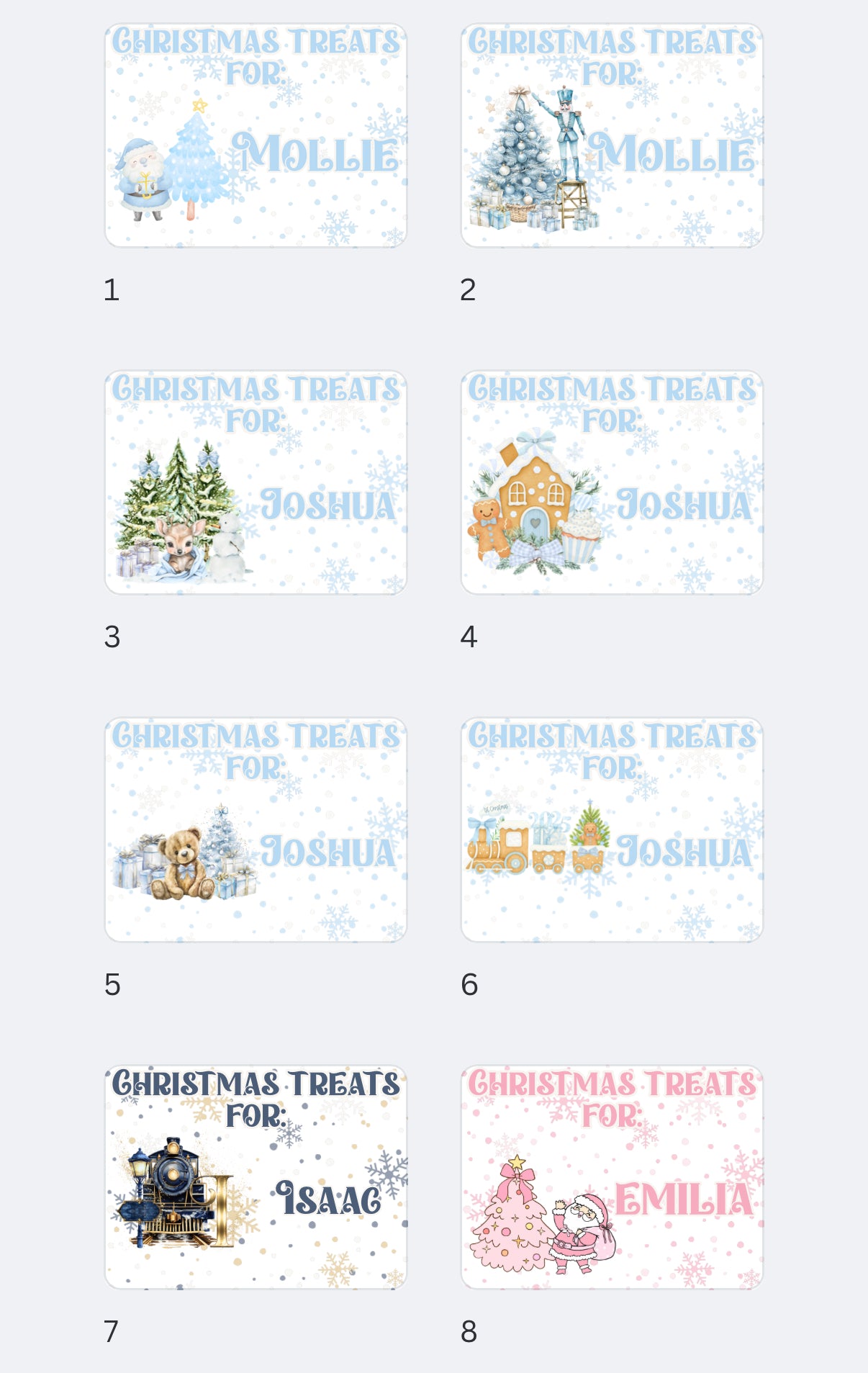 Christmas treat box - all designs