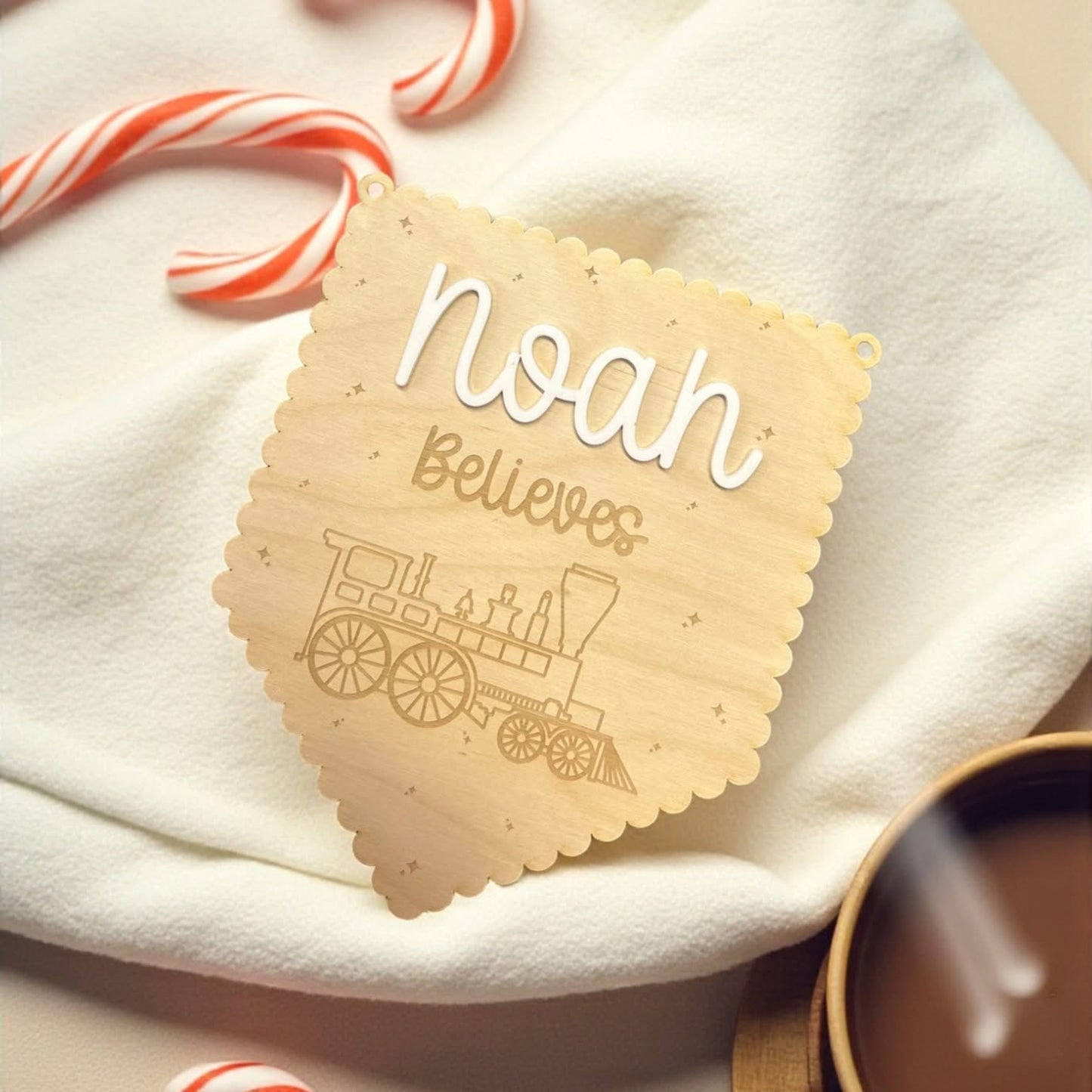 Train Believes Hanging plaque