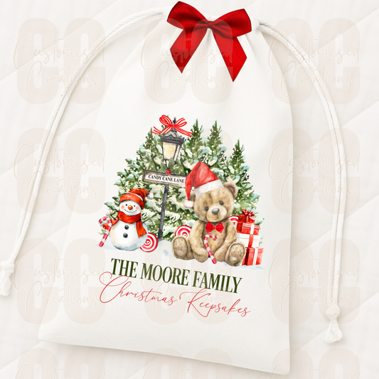 Christmas gift sack - Red bear