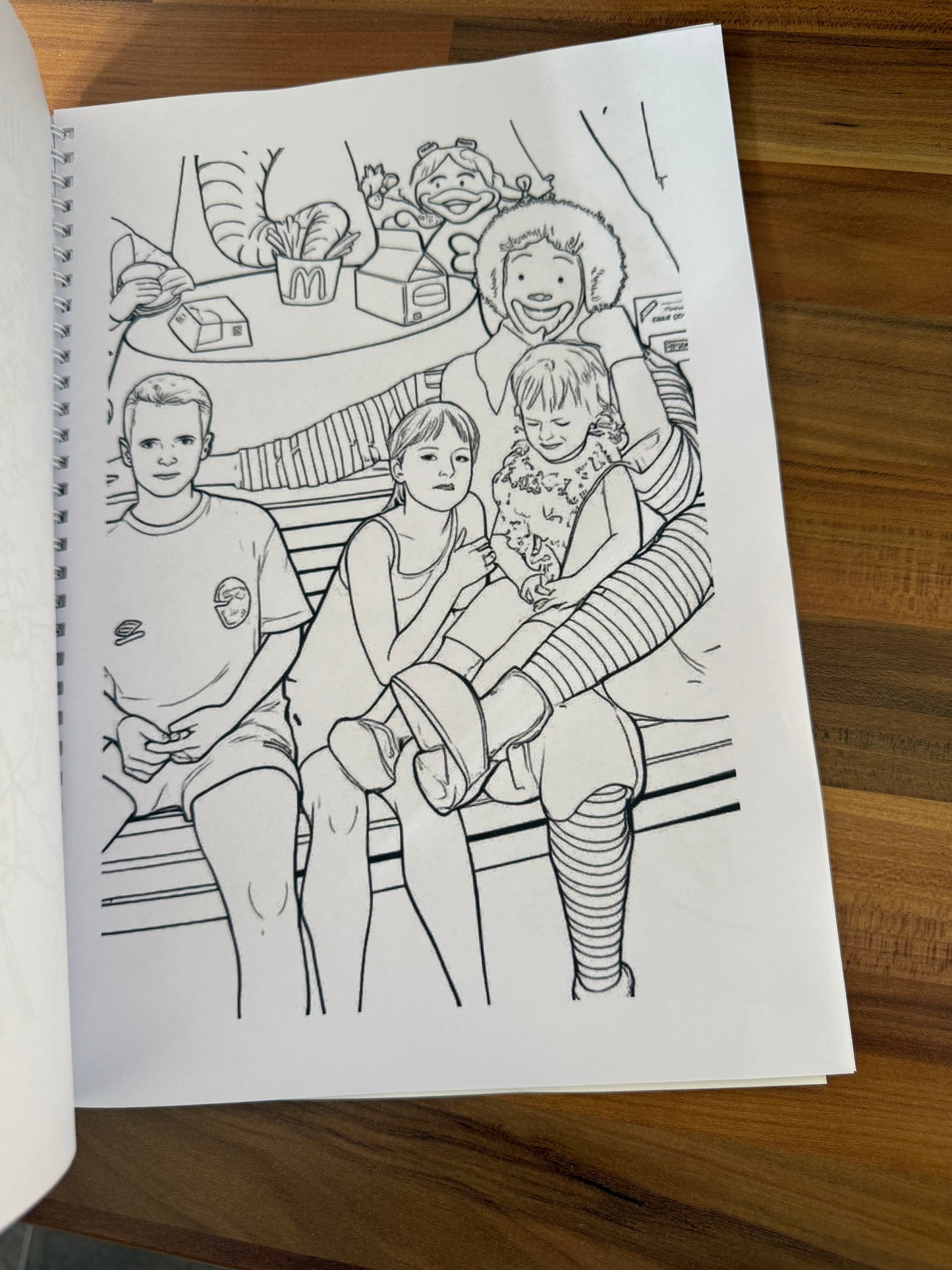 Custom photo colouring book