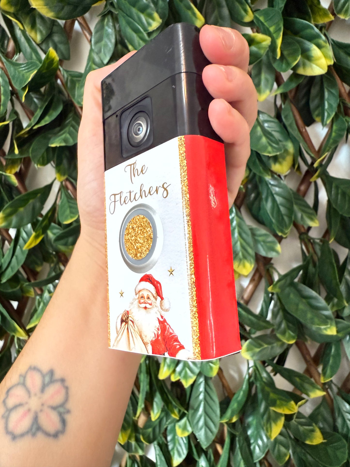 Ring doorbell decal - Santa or tartan