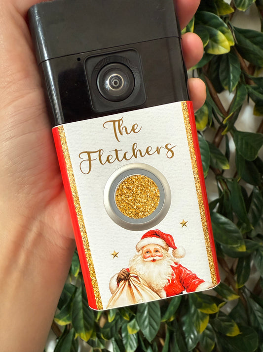 Ring doorbell decal - Santa or tartan