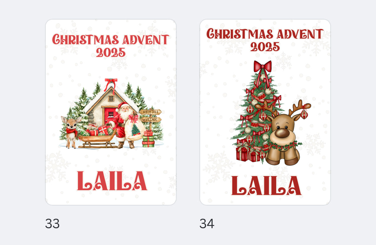 Christmas advent book 2025 - all designs