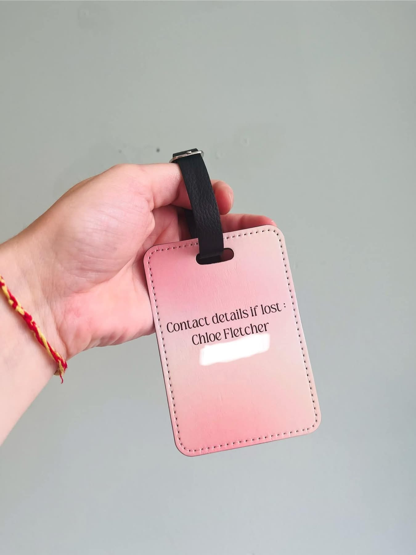 Luggage tag - PU leather - double sided - any design