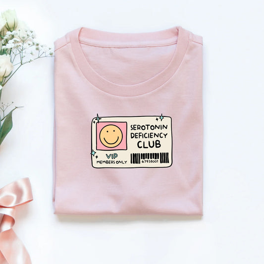 Serotonin deficiency club adult tshirt