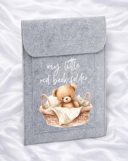 Bear little red book wallet folder