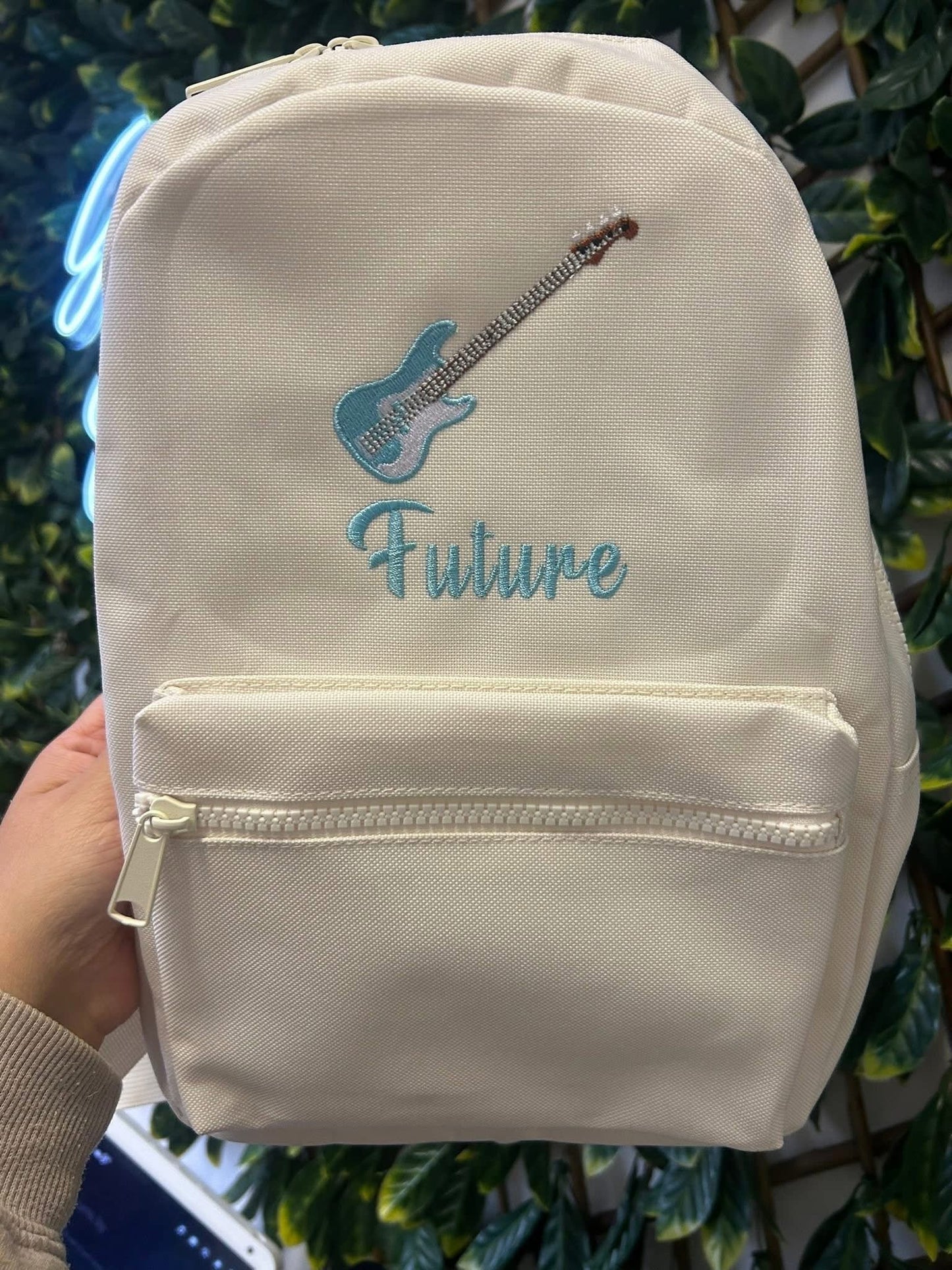 Embroidered backpack - guitar