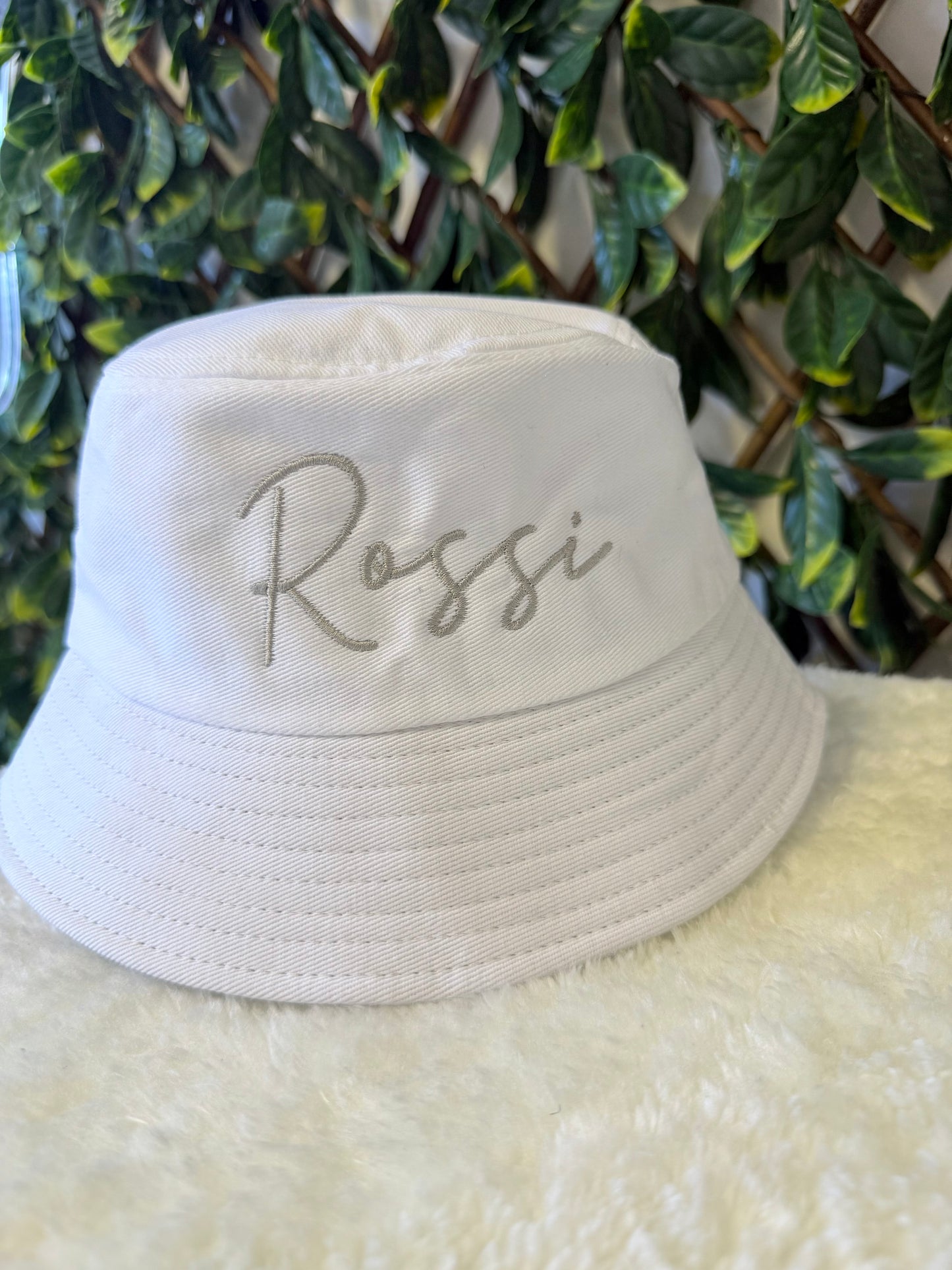 Children’s embroidered bucket hat - all colours