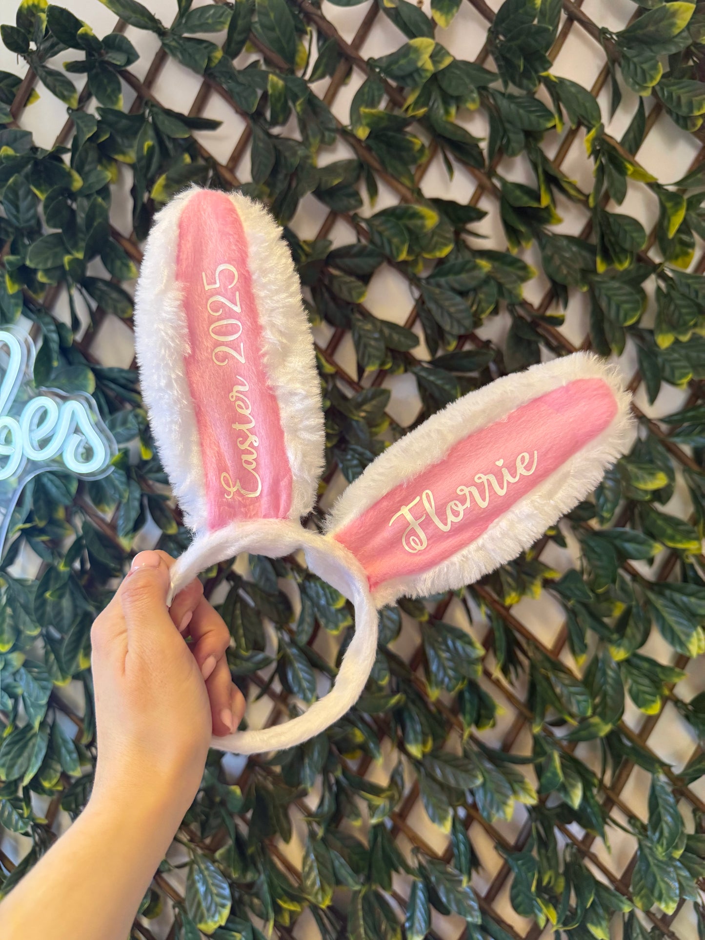 PINK Easter bunny headbands