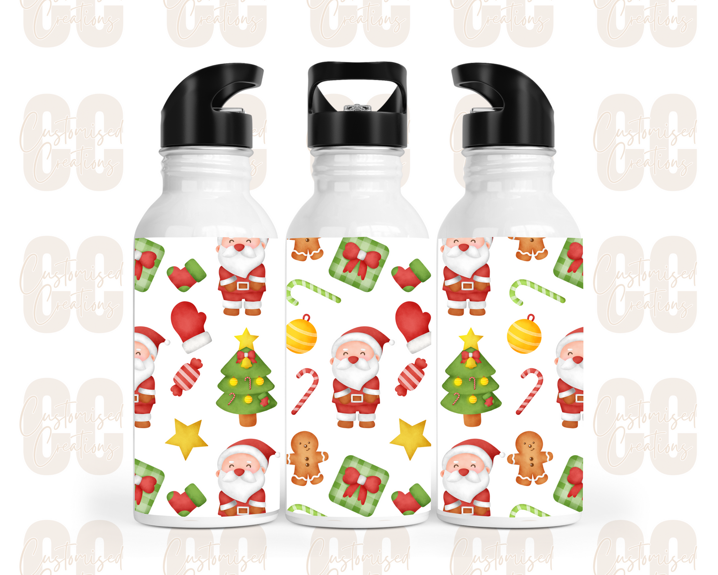 Christmas stainless steel kids water bottle
