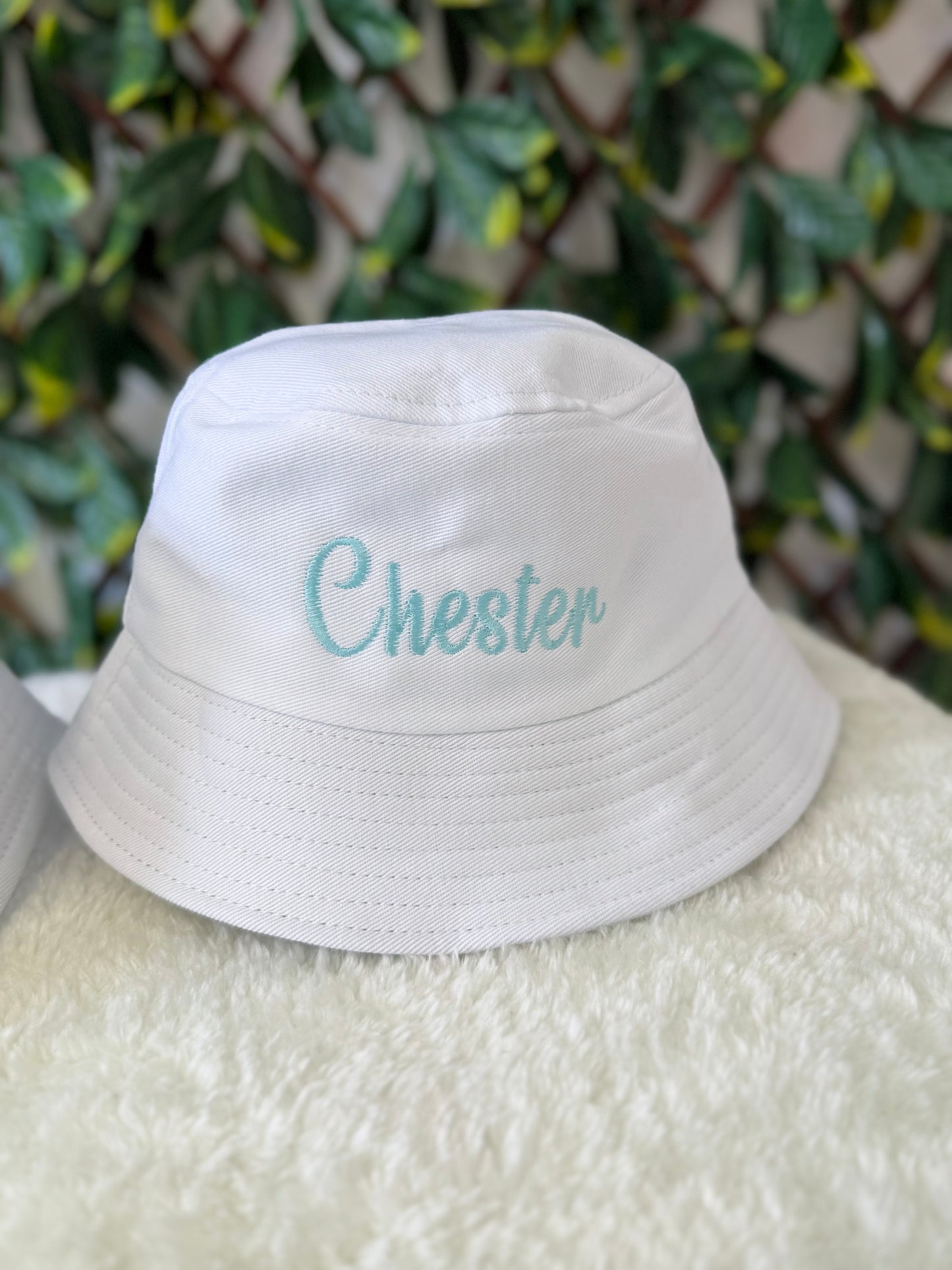 Children’s embroidered bucket hat - all colours