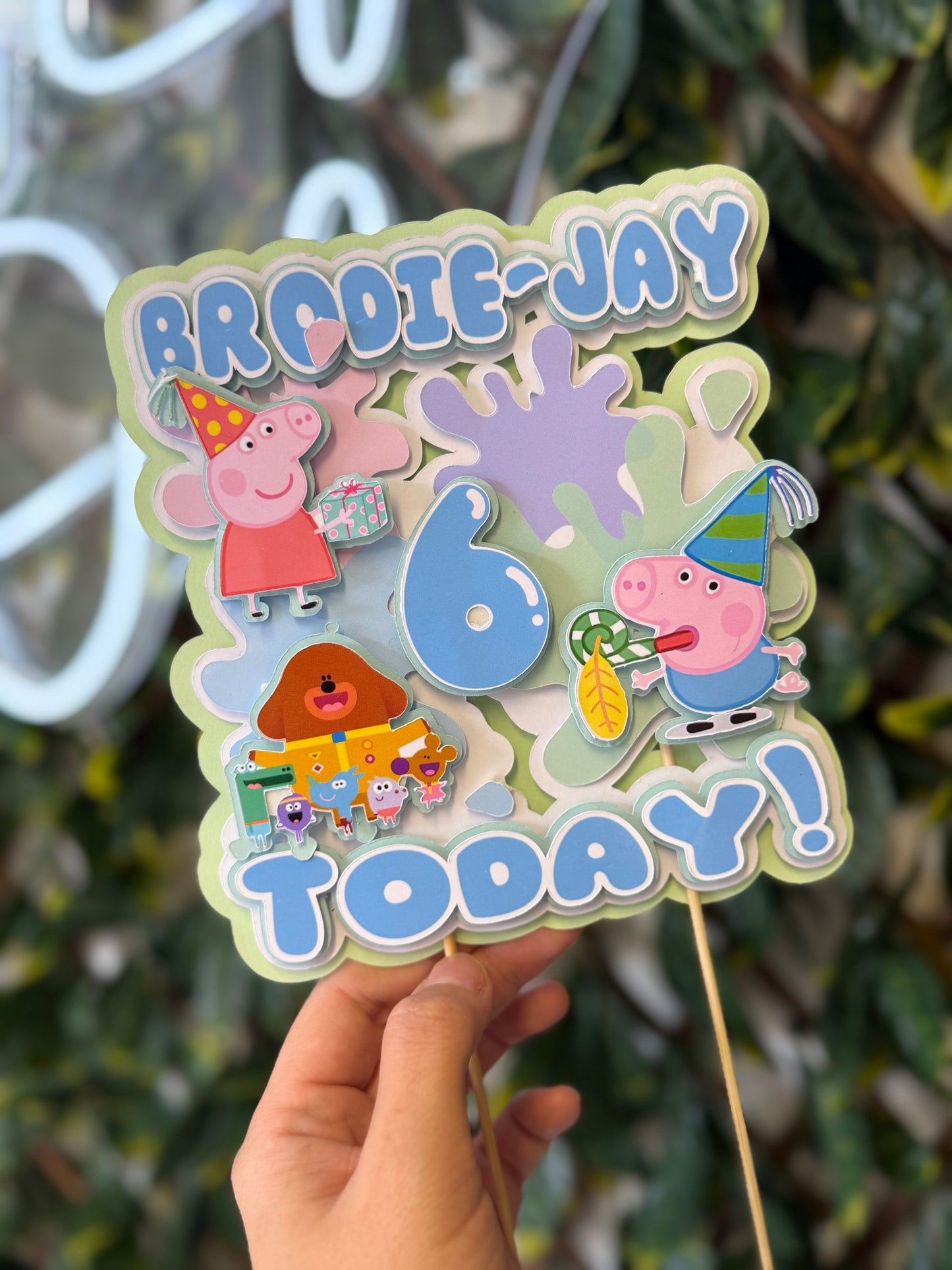 Thick Card Cake Topper - Any Design