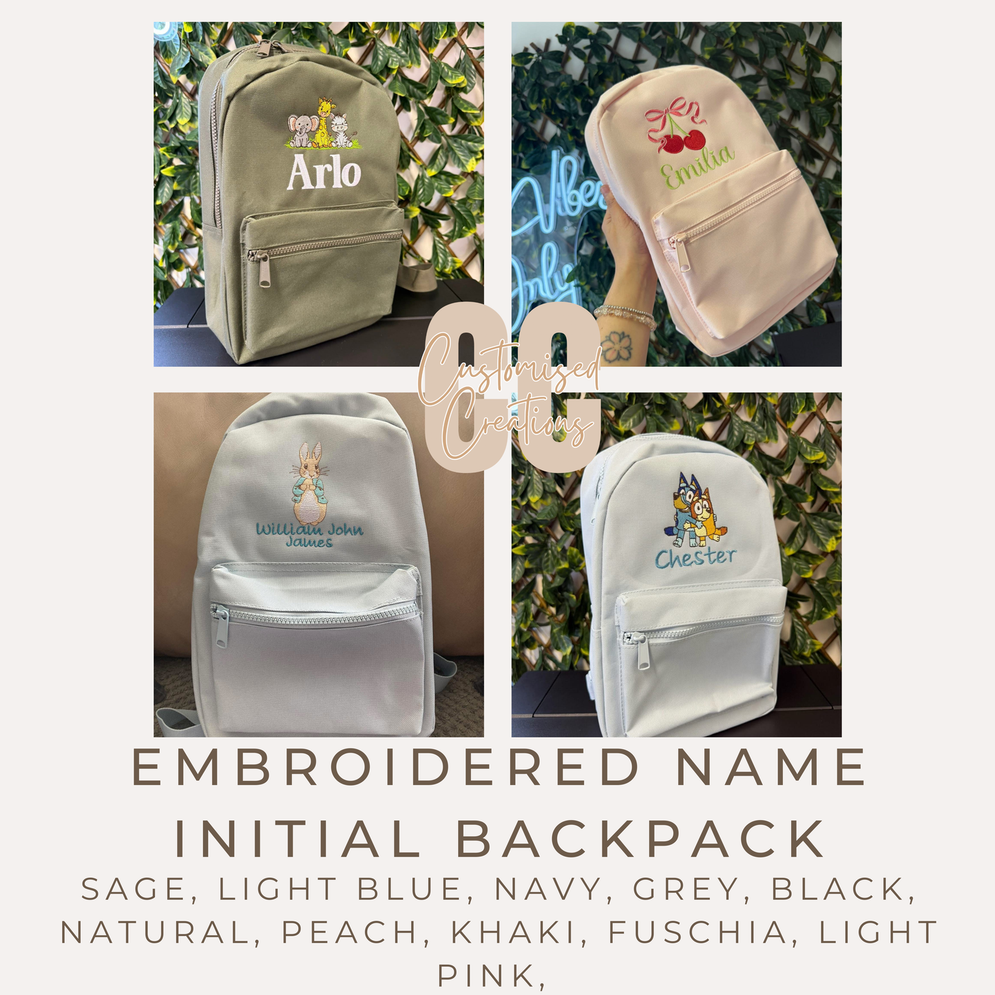 Personalised Embroidered Bag – Any Cute Design Available