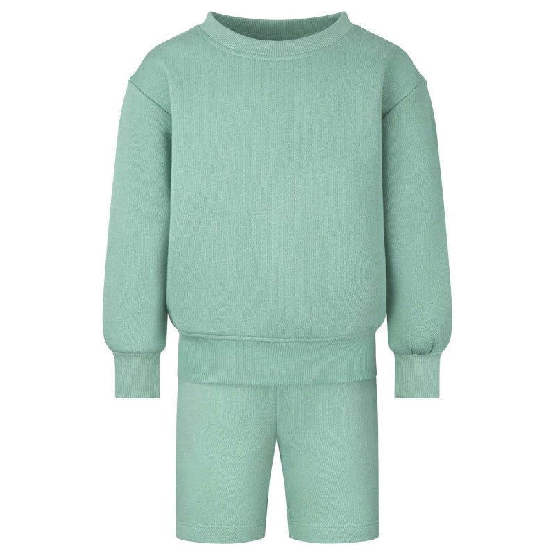 Embroidered Little Flyer oversized sweatshirt and short set - All colours