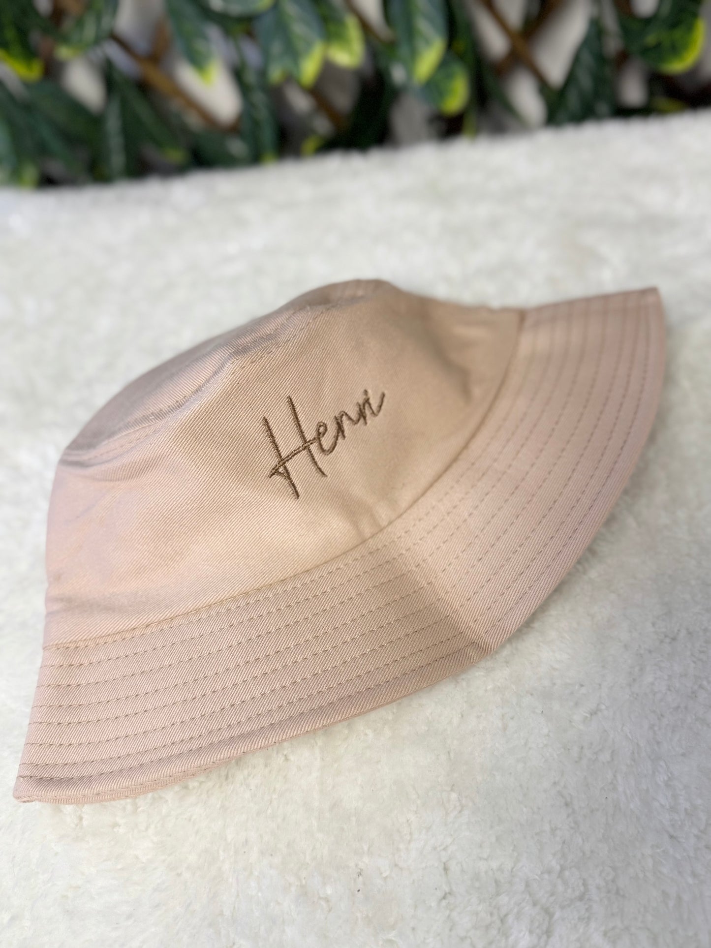 Children’s embroidered bucket hat - all colours