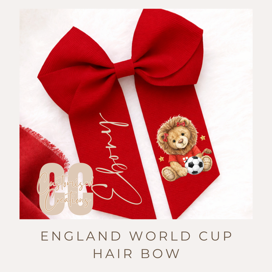 World Cup England hair bow