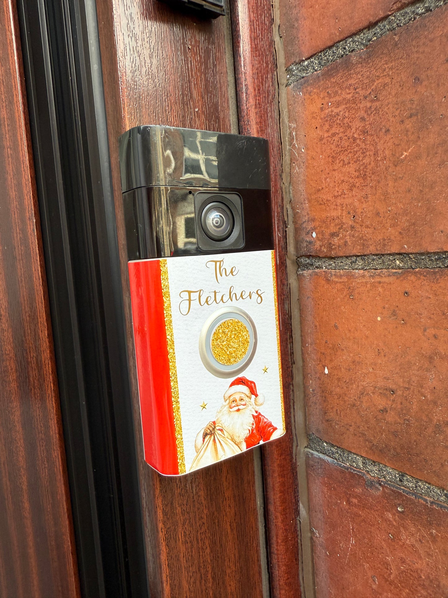 Ring doorbell decal - Santa or tartan