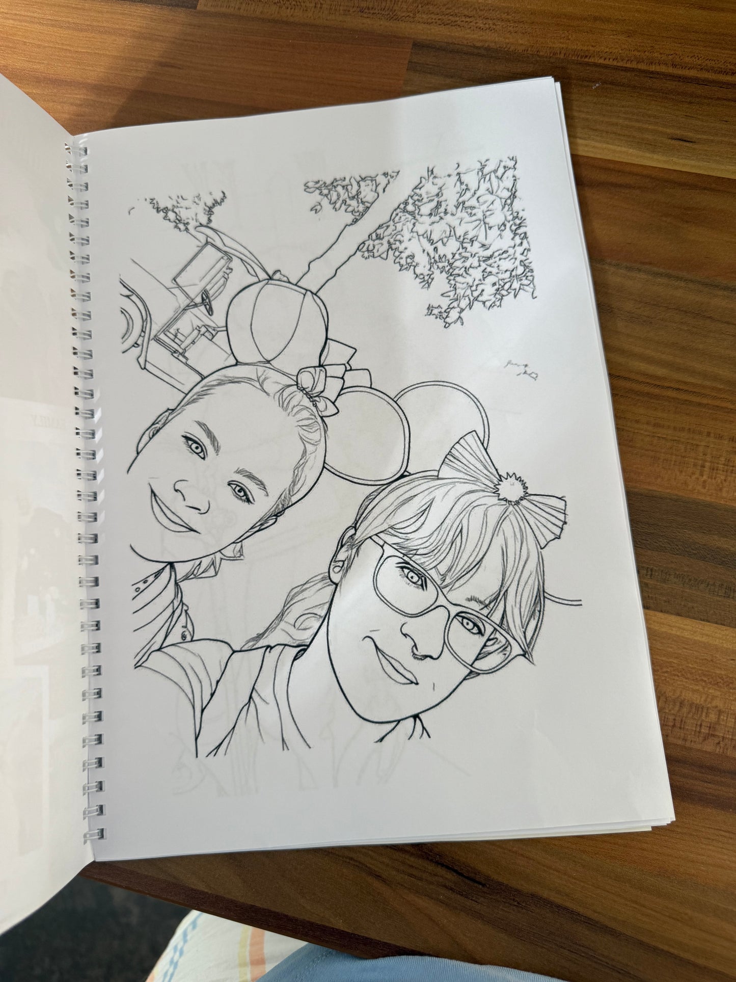 Custom photo colouring book