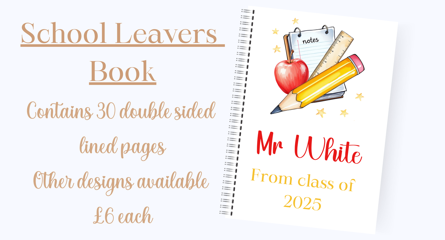 Teacher leavers book - design 3