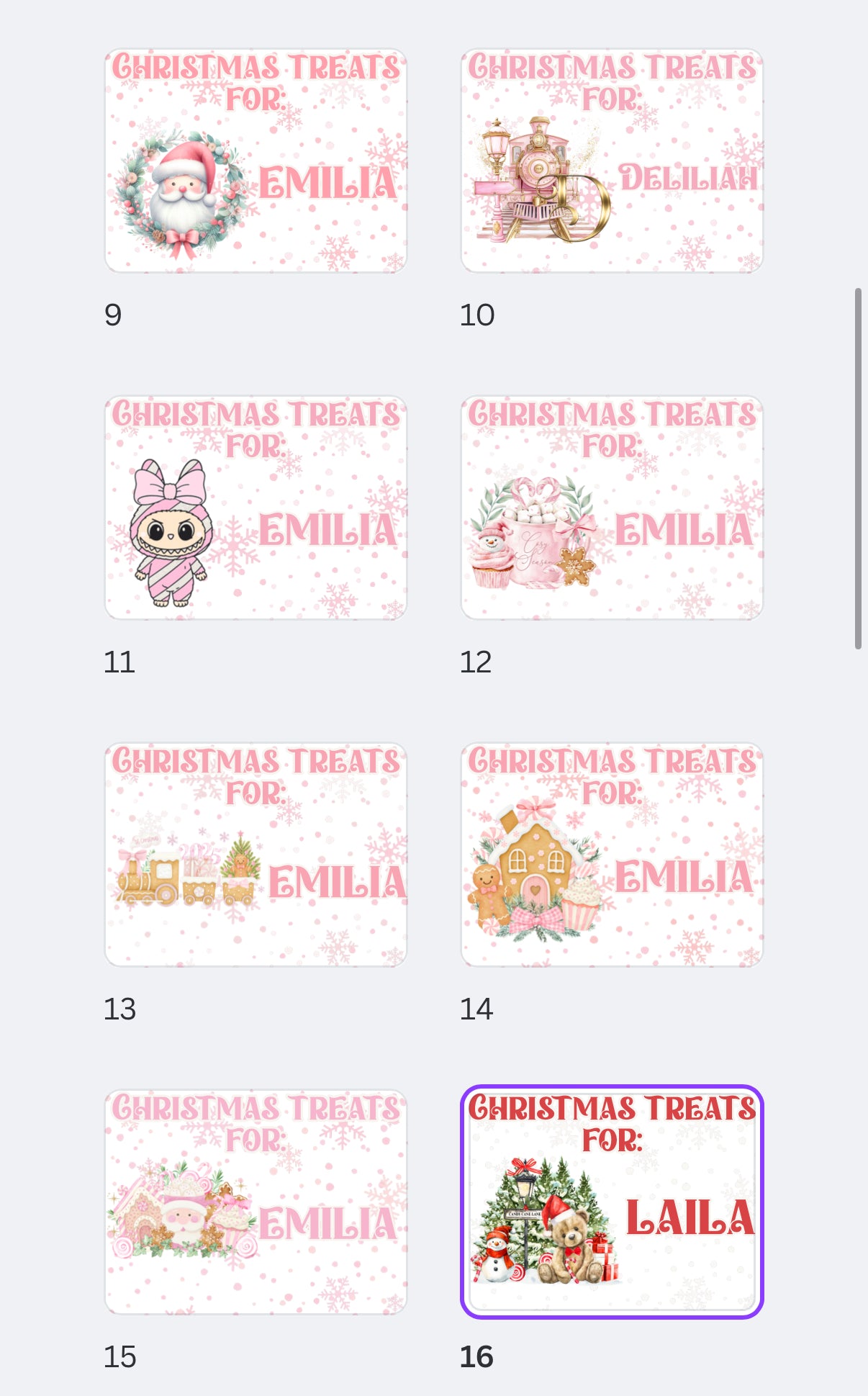 Christmas treat box - all designs