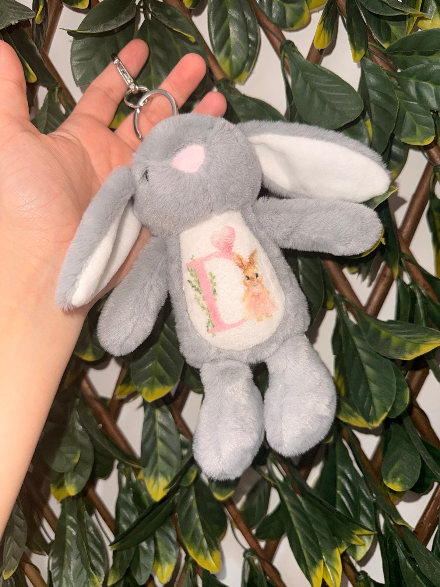 Bunny/bear teddy keyring