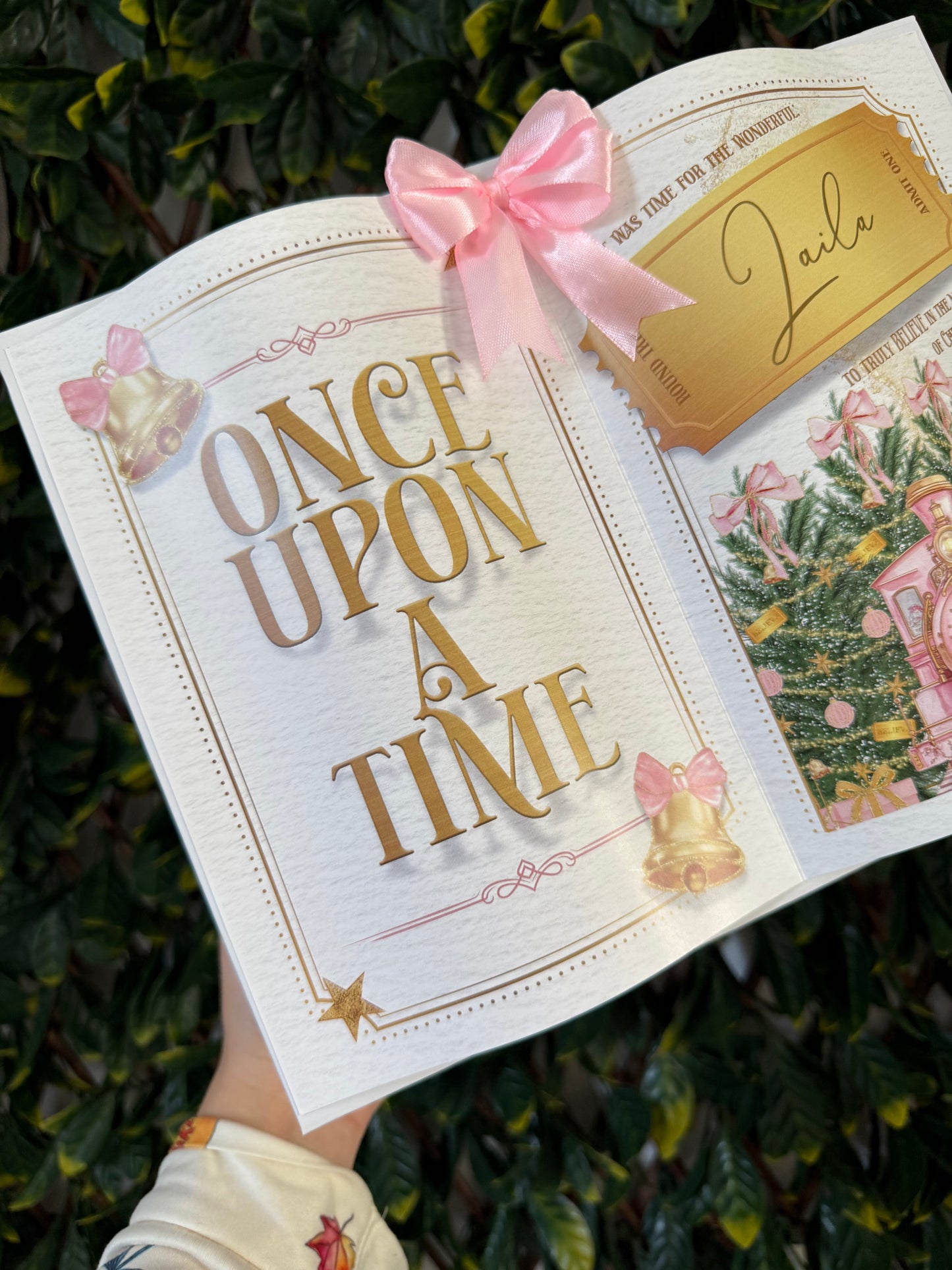 Magentic gift box - pink train