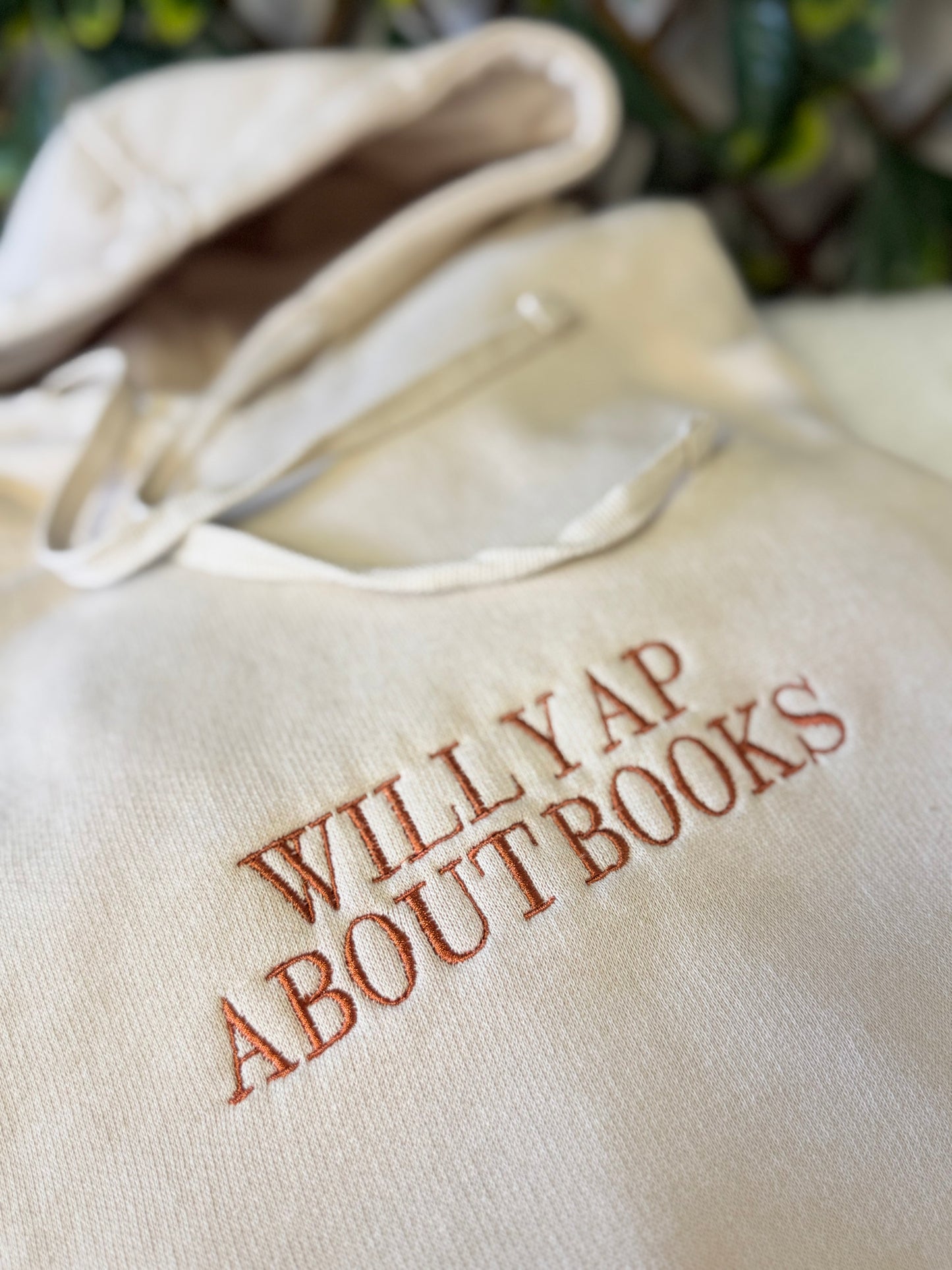 Embroidered Will yap about books hoodie