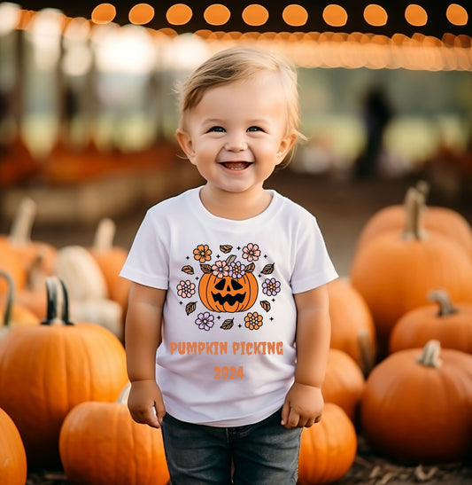 Pumpkin flowers halloween tshirt