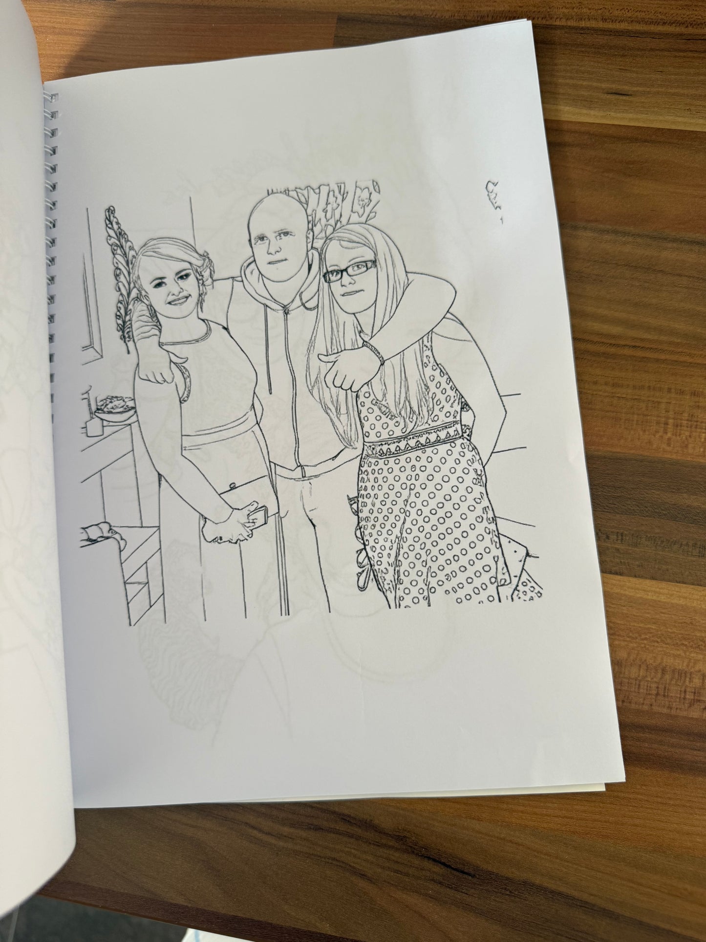 Custom photo colouring book