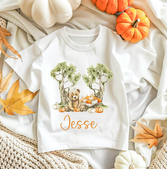 Bear pumpkin patch  halloween tshirt