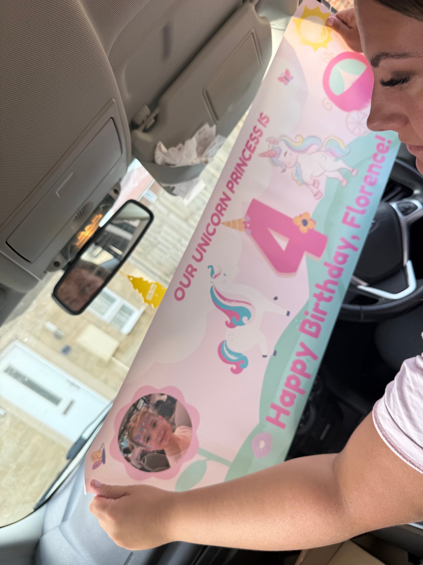 Birthday PVC UV banner 28cm x 90cm - any design