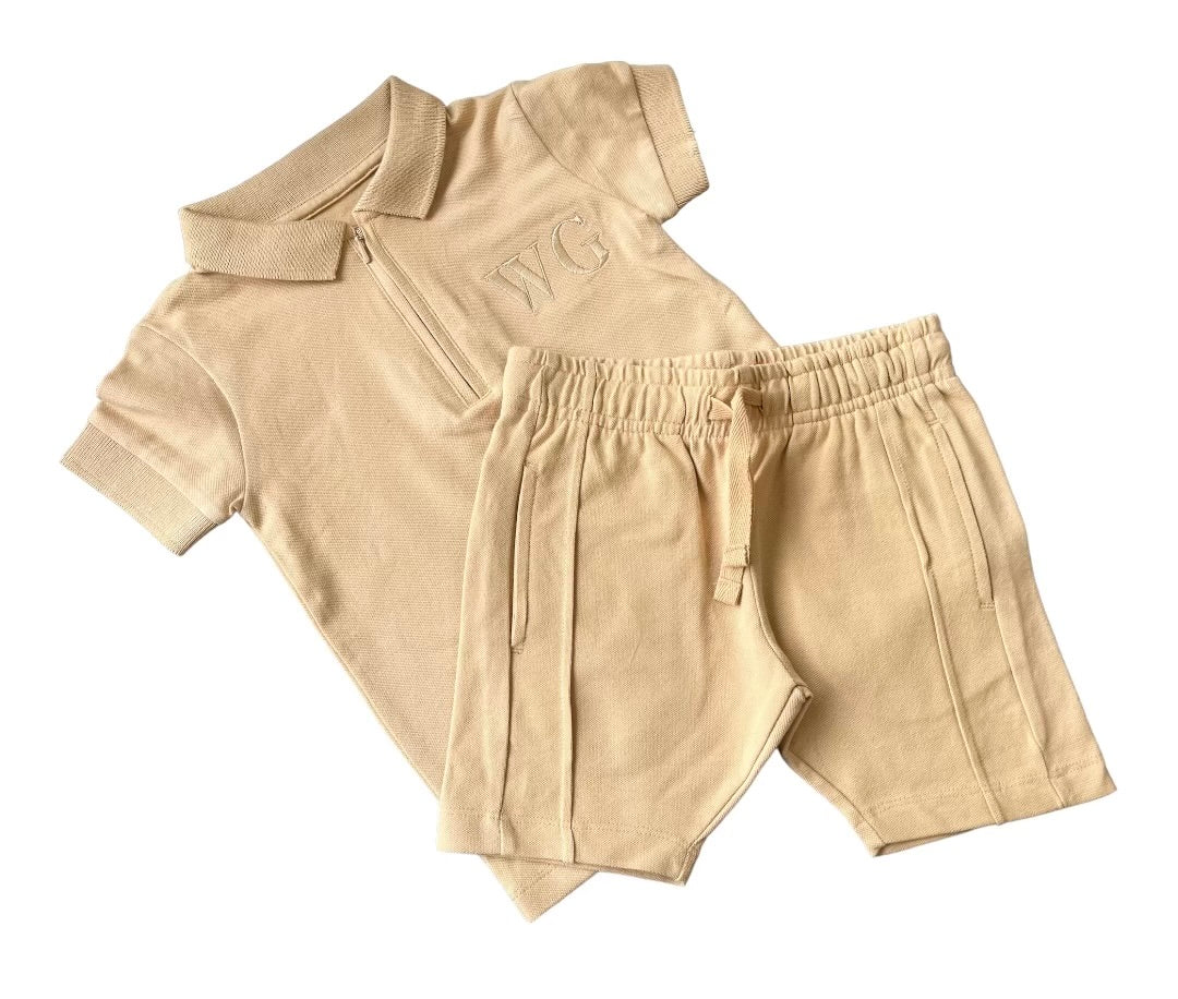 Kids Smart Polo Short Set – Embroidered Name