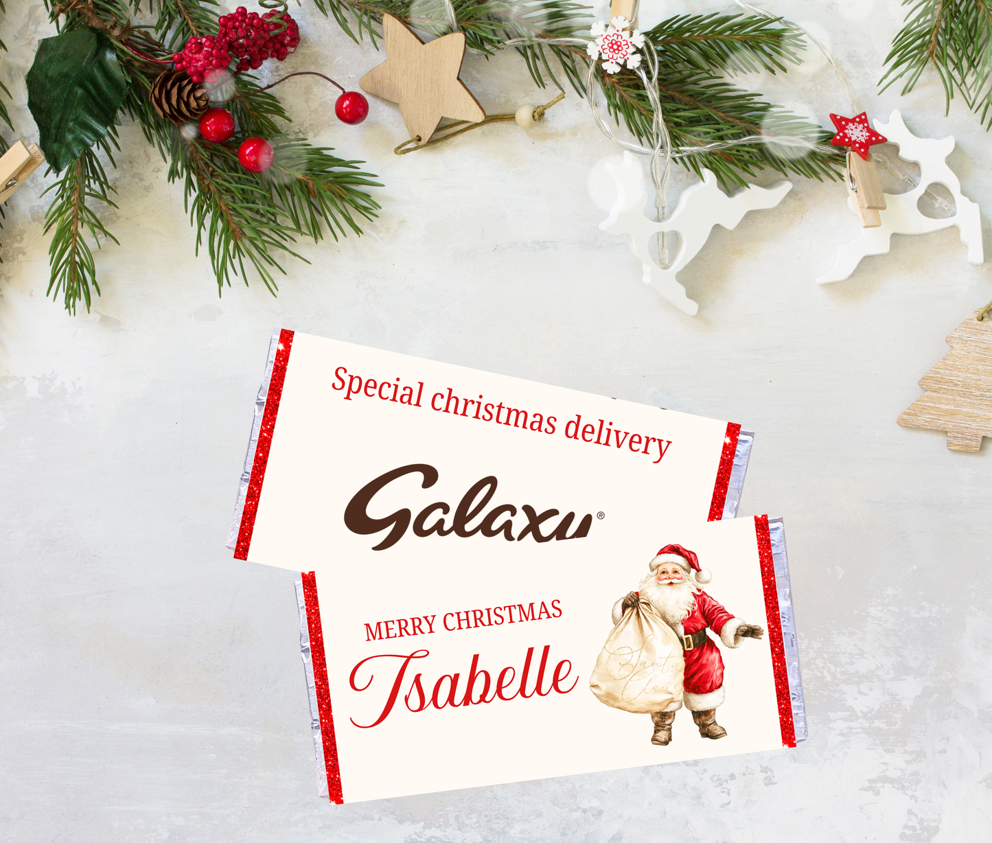 Christmas galaxy wrapper  - Santa