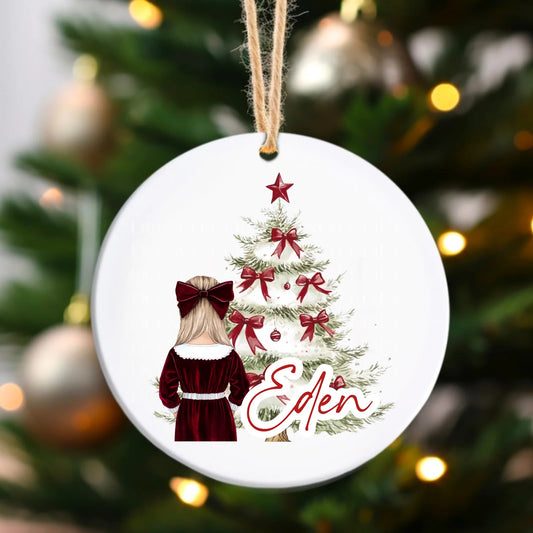 Ceramic bauble - Christmas girl