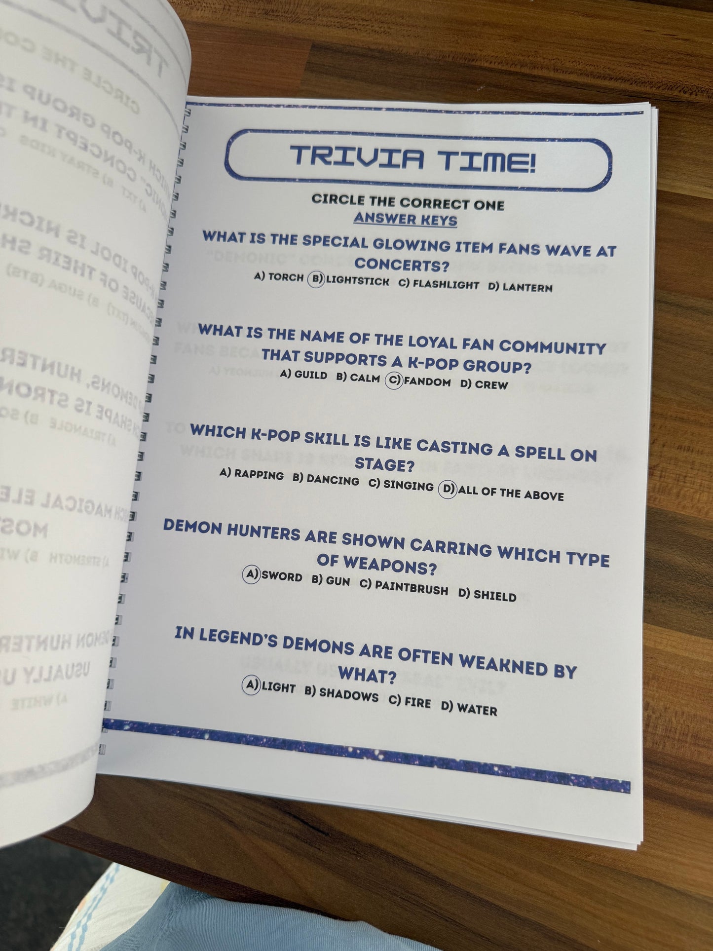 K pop demon hunters activity book