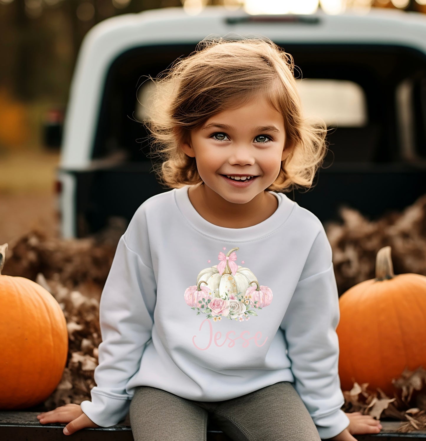 Pink pumpkin jumper/sweatshirt