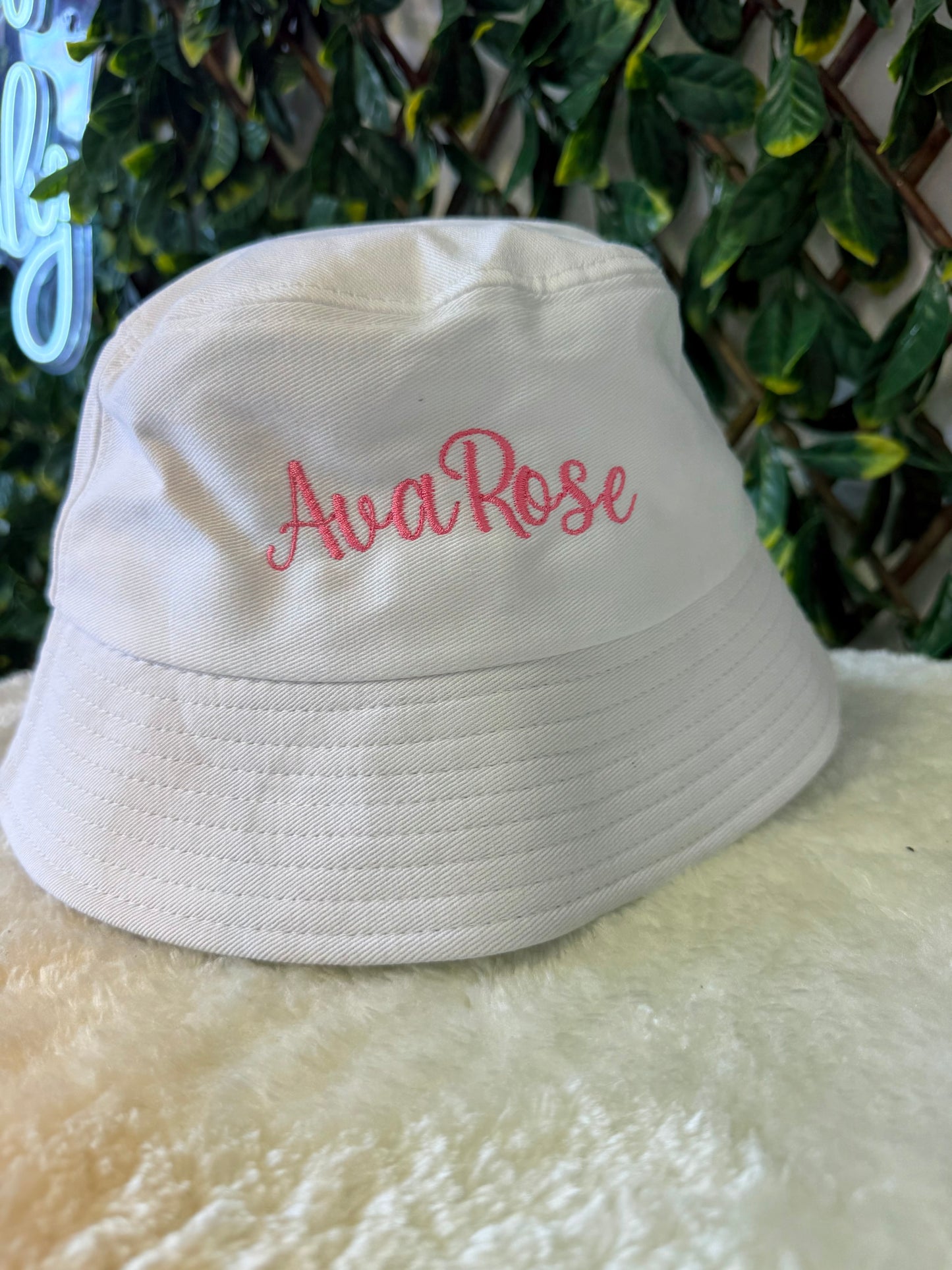 Children’s embroidered bucket hat - all colours