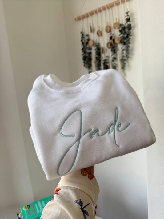 Embroidered sweatshirt - white